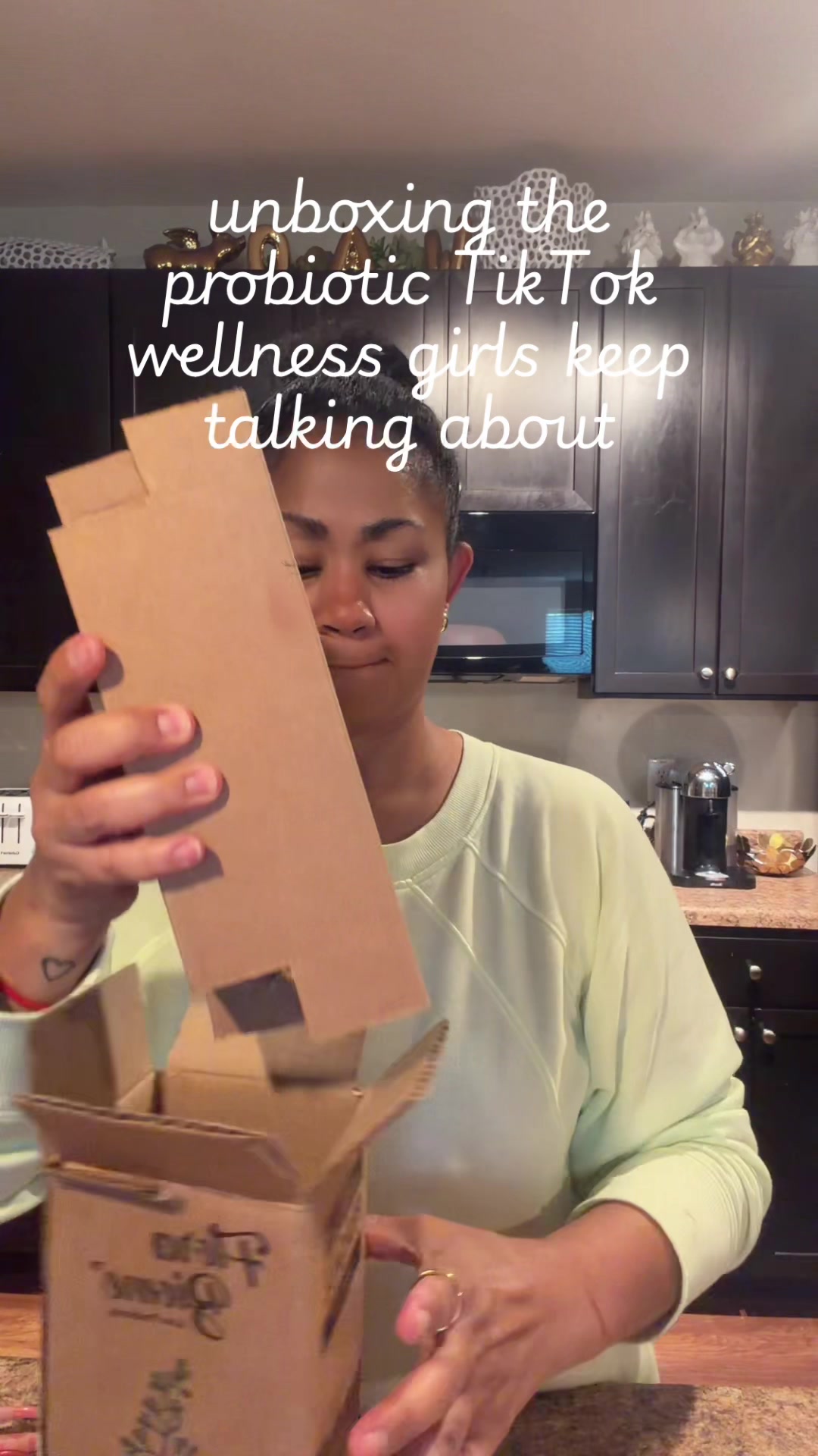 TikTok post by an influencer for Triquetra Health. Caption reads: Starting a new wellness habit and honestly… I’m....