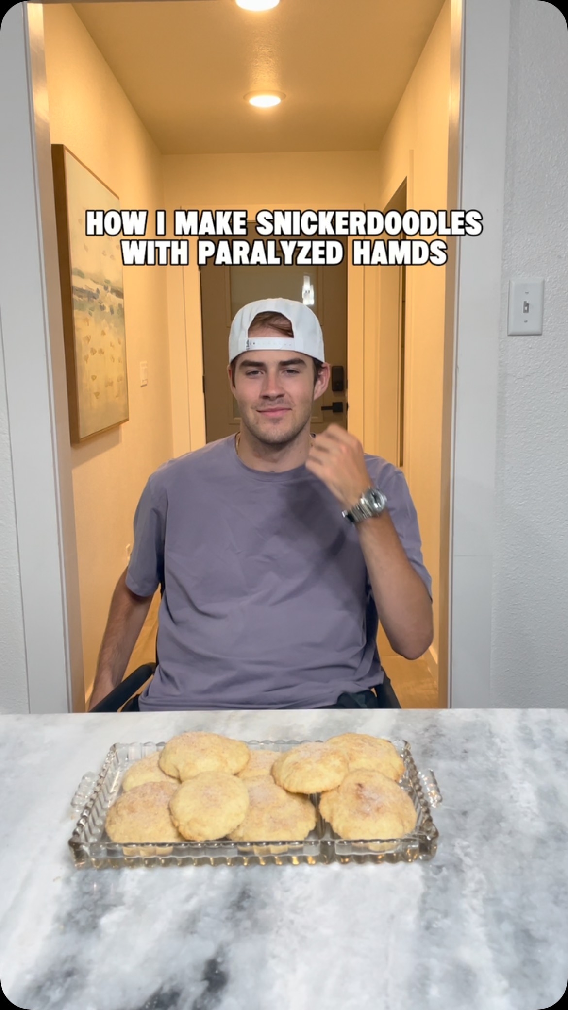 Instagram post by @travisgilmoree for G-SHOCK. Caption reads: [...] snickerdoodles are involved. Powered by....