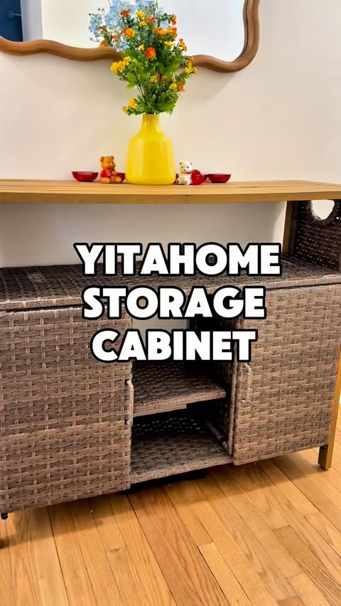 Instagram post by @ugcbyleyla for Yitahome. Caption reads: Organize your space with style ✨ The Yitahome....