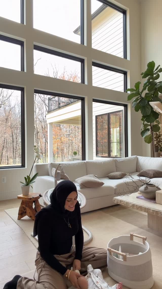 Instagram post by @heartofdena for Honest. Caption reads: [...] baby items 🥹 

@maxicosiusa aesthetic swing....