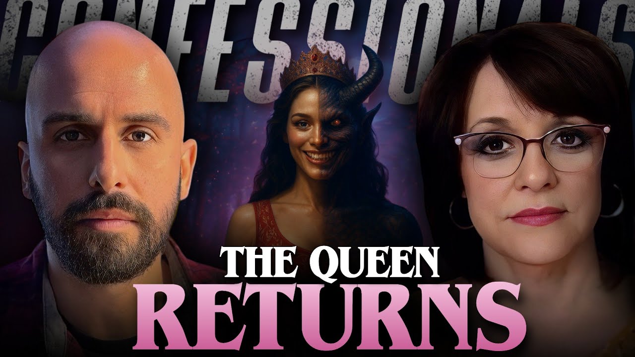 YouTube post by @TheConfessionalsPodcast for GhostBed. Caption reads: The Queen of Heaven Exposed (Hathor, Lilith &....