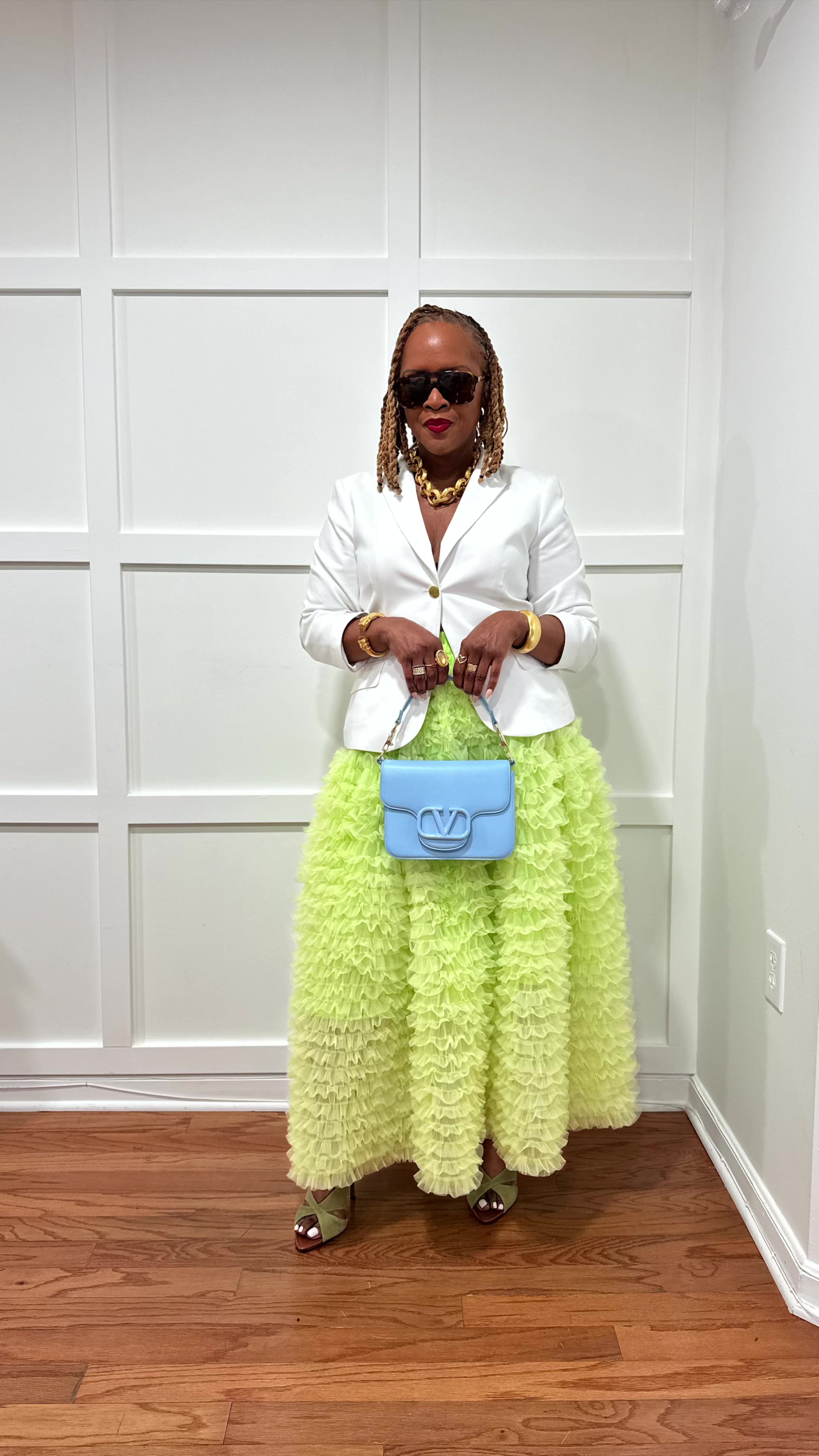 TikTok post by @travelladyshops for The Lip Bar. Caption reads: [...] Blazer (old @TJ Maxx ) Lip @thelipbar....