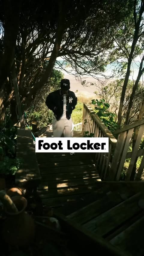 Instagram post by @saan.iese for Foot Locker. Caption reads: [...] Day is just around the corner, footlocker....