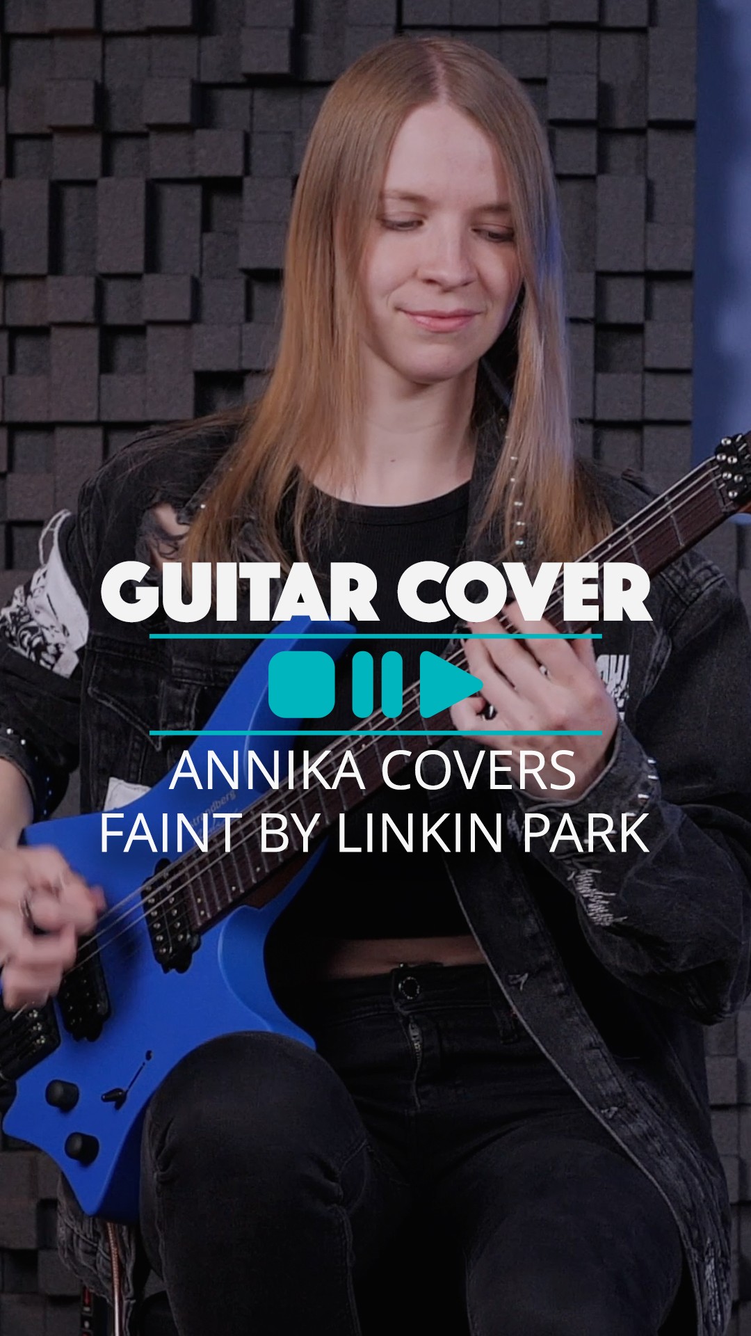 Instagram post by @anniii_ja for Thomann. Caption reads: Annika covers the legendary song "Faint" by Linkin....