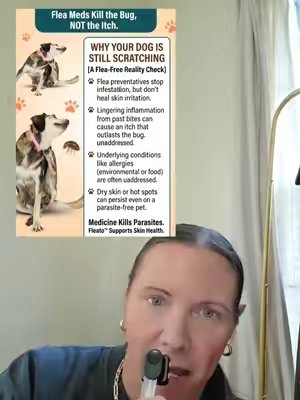 TikTok post by @glampingthrulife for Fifth & Fido. Caption reads: [...] the link to try Fleato today! 🛍️👇 @Fifth &....