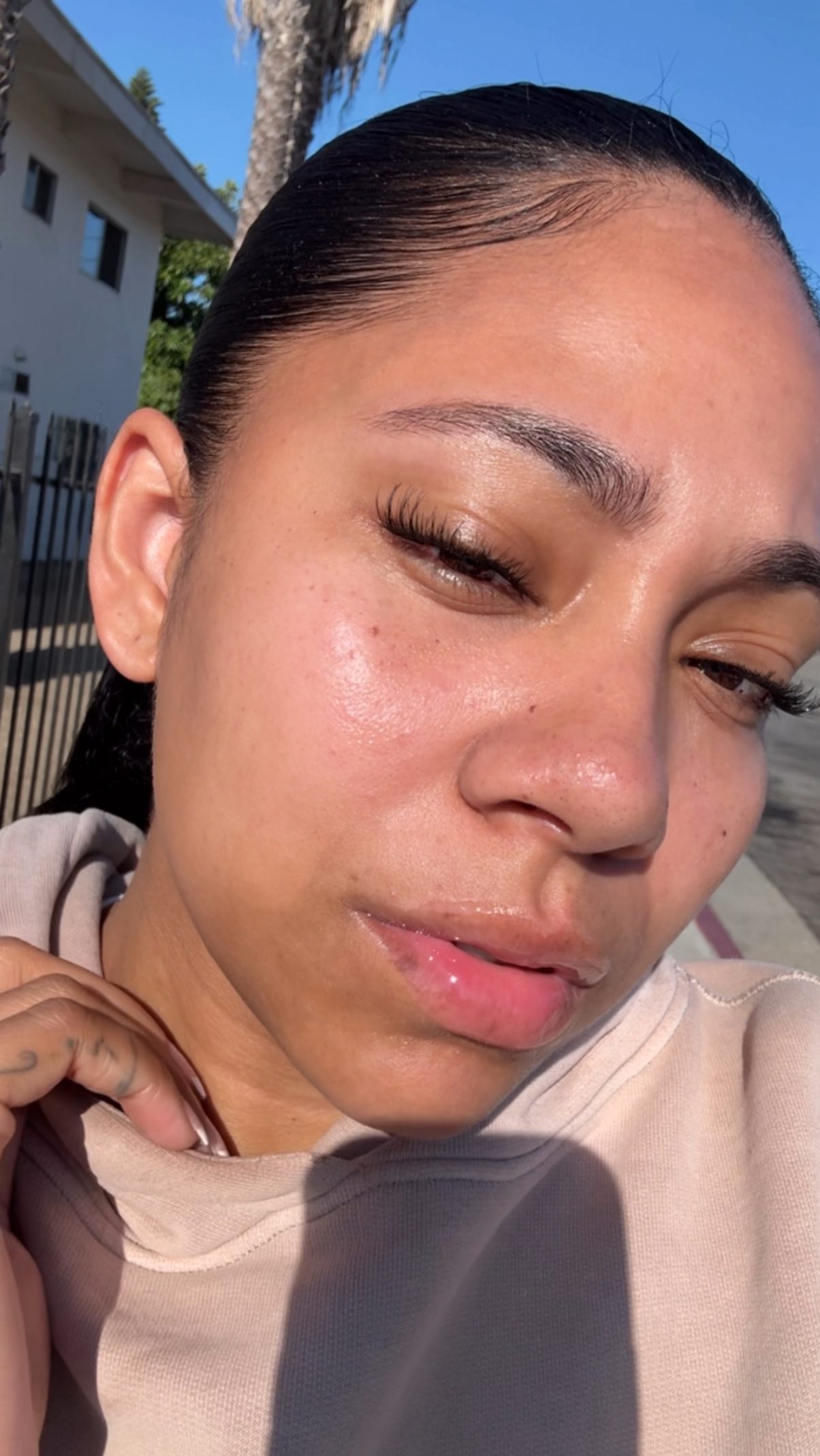 Instagram post by @theblacklatina for Beauty Creations Cosmetics. Caption reads: YOU can try @refybeauty @colourpopcosmetics....