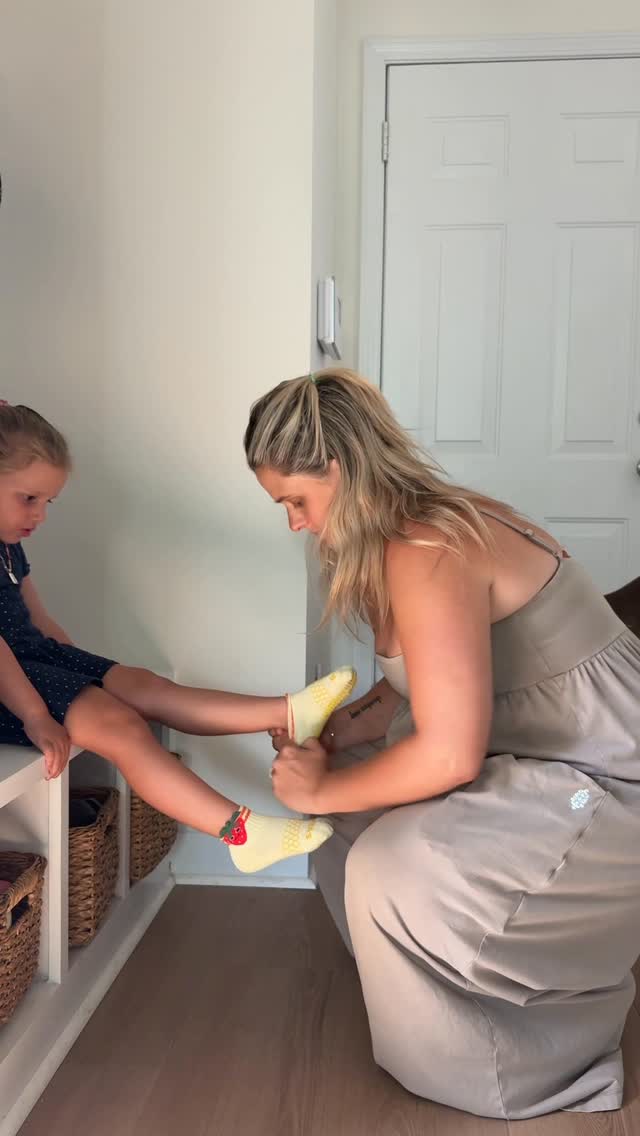 Instagram post by @melissmesser for Bombas. Caption reads: my type b brain 🤝 my sock bin filled w @bombas....