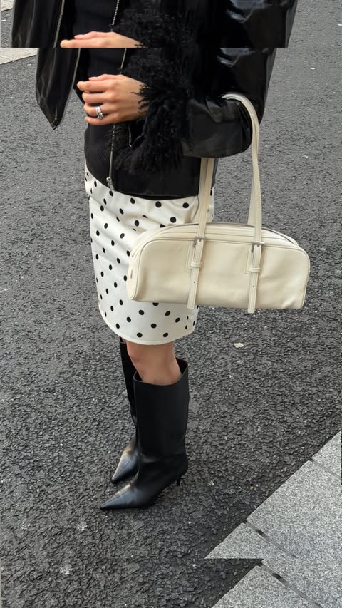 Instagram post by @leanneareum for Pull&Bear. Caption reads: Perfect styling for inverted triangle....