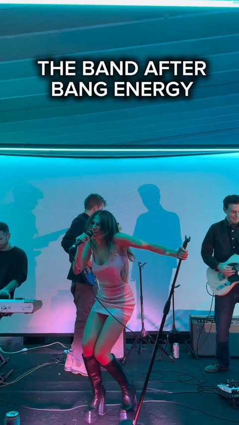 Instagram post by @yelena_friedman for Bang Energy. Caption reads: POV: we got THAT Bang Energy.. 🫦⚡️🎆 
@bangenergy....