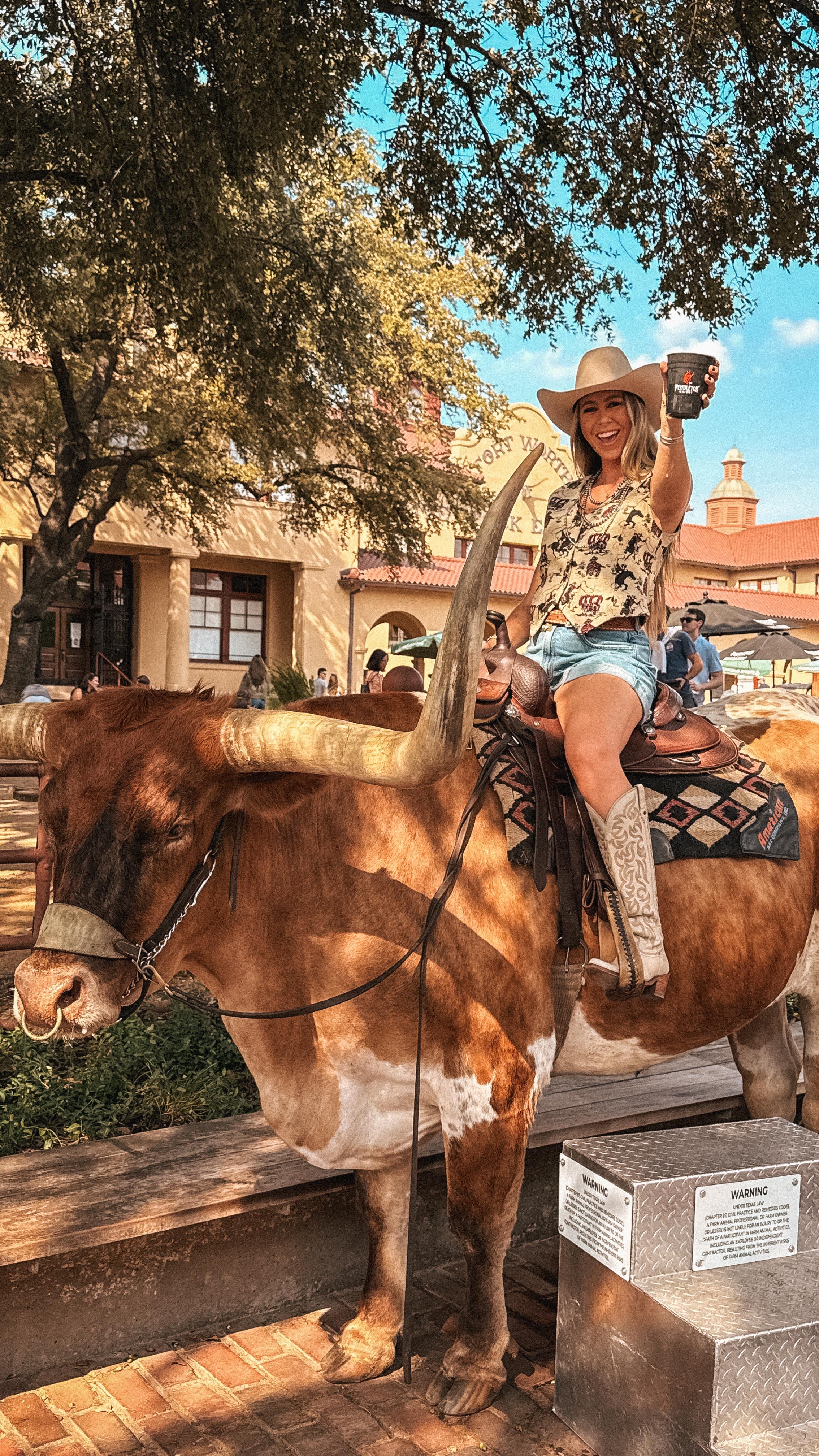 Instagram post by @westdesperado for Pendleton Whisky. Caption reads: [...] to the Fort Worth Stockyards with....