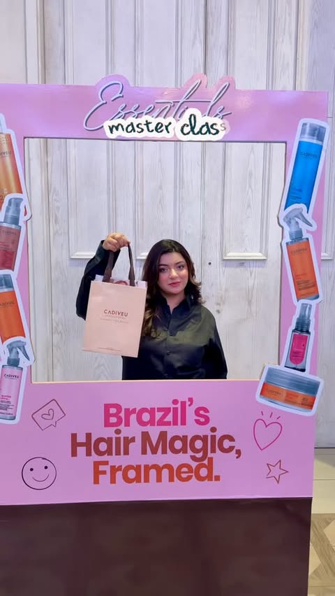Instagram post by @malihamalik for Cadiveu Professional. Caption reads: @cadiveupakistan from Brazil to now in Pakistan,....
