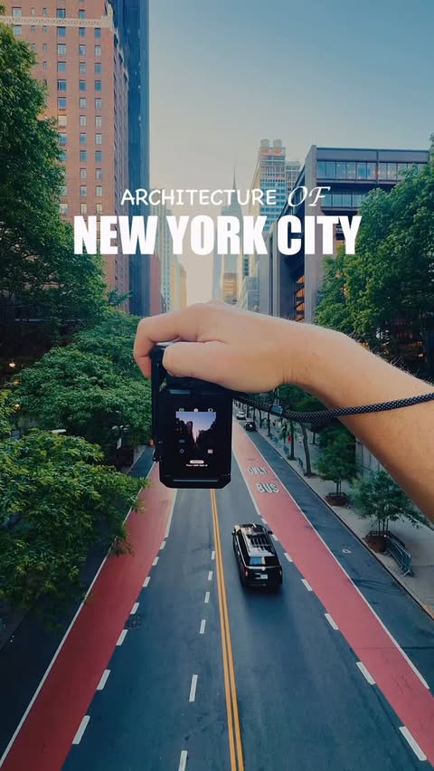 Instagram post by @avdidit for GoPro. Caption reads: Architecture of NYC, captured on #gopromission1pro....