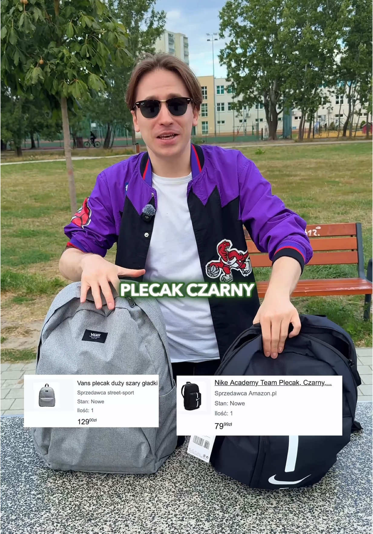 TikTok post by @prawomarcina for Amazon PL. Caption reads: Wyprawka za 300 zł? Wszystko, czego potrzebujesz,....