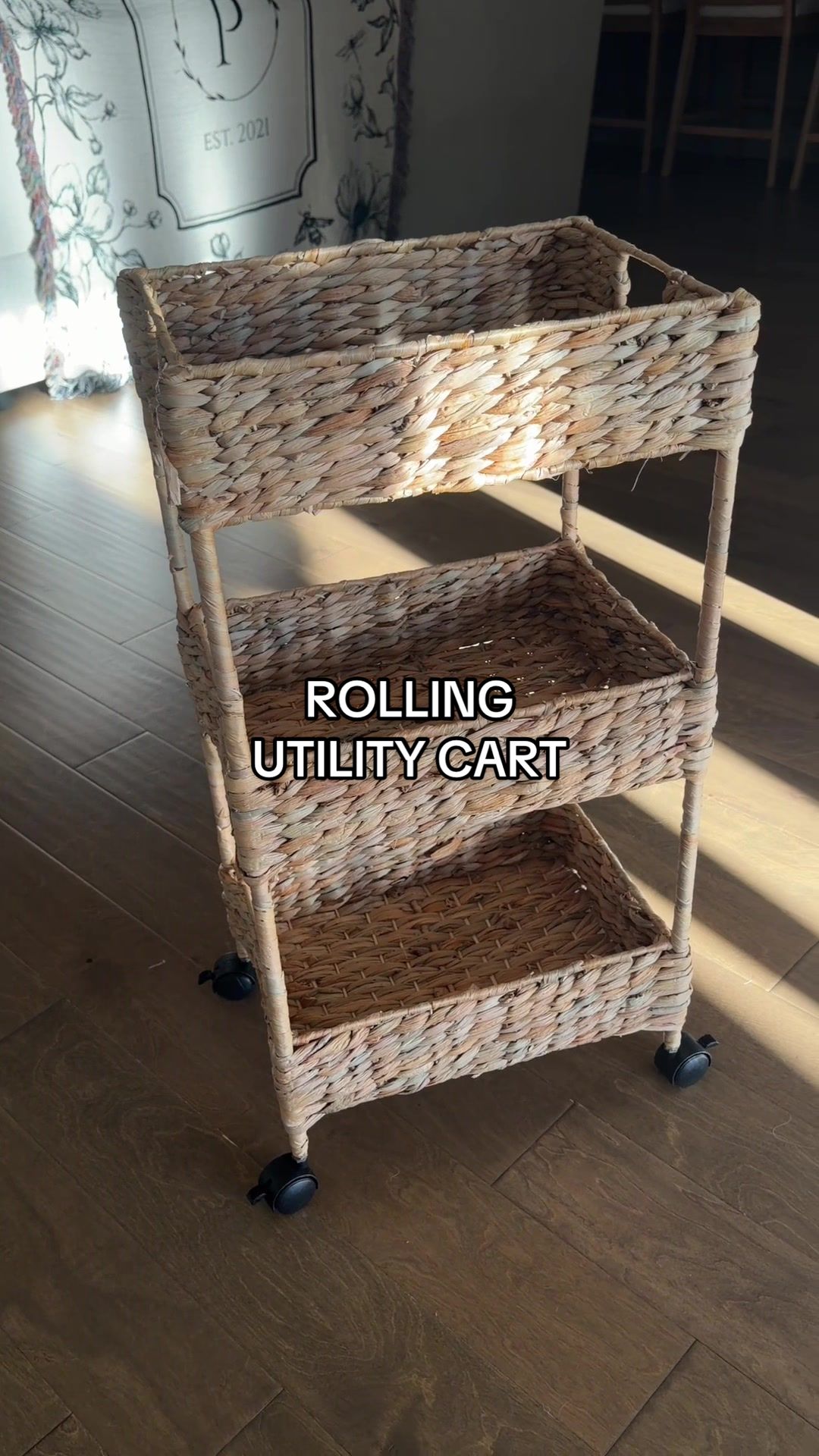 TikTok post by @tayypalmer for Best Choice Products. Caption reads: [...] a bathroom/laundry room 🍼👼🏻🧺 @Best....