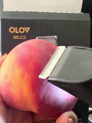 TikTok post by @namu725 for OLOV. Caption reads: OLOV 2.0 Trimmer safety test! 🎈🍑 Not a single....