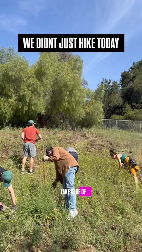 Instagram post by @friendsofgriffithpark for AllTrails. Caption reads: [...] just hiking. We partnered with @rei ,....