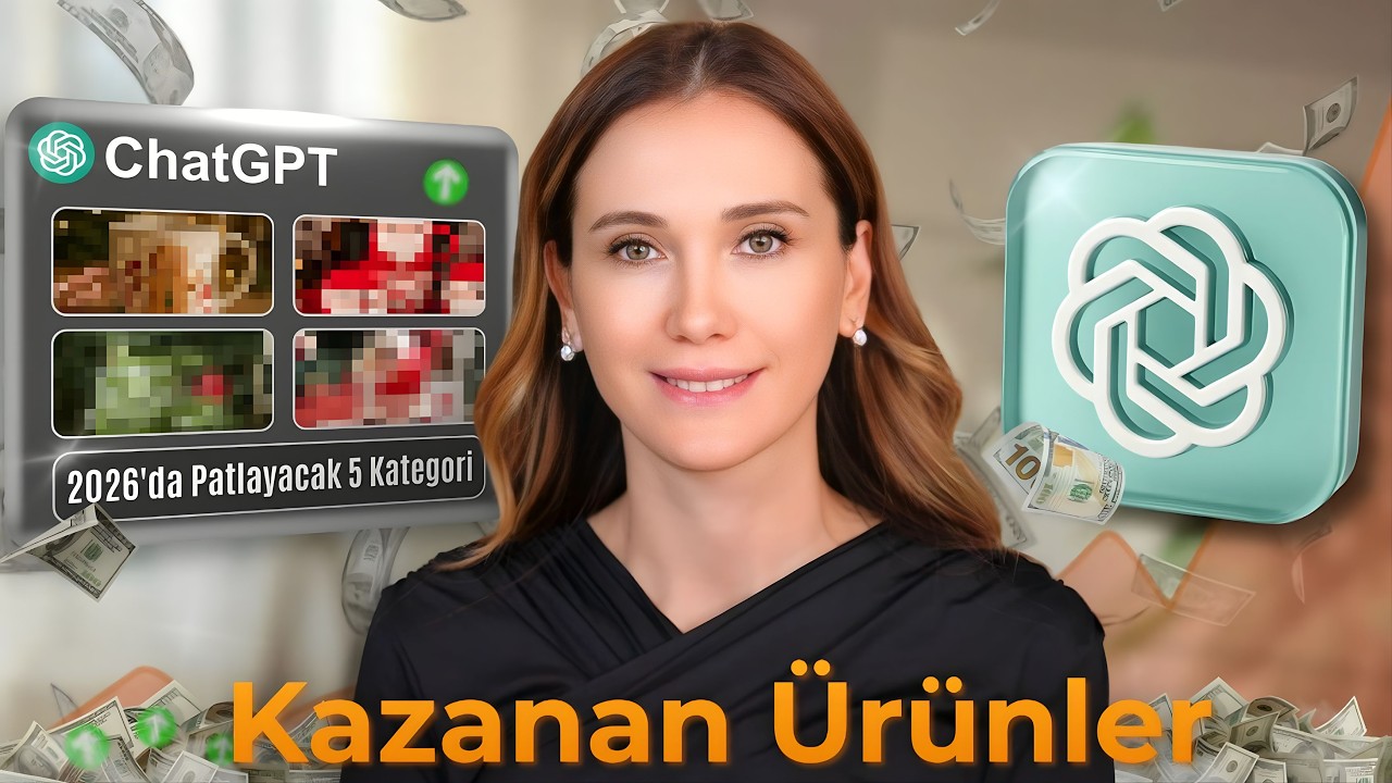 YouTube post by @esrabayramco for Creative Fabrica. Caption reads: These 5 Digital Products Will Explode in 2026 |....