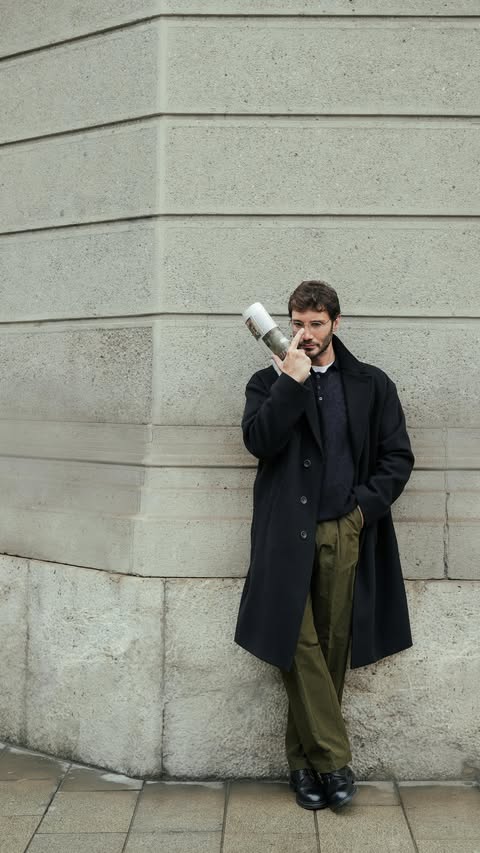 Instagram post by @stefanodemartino for Herno. Caption reads: Timeless taylored @herno #Herno #HernoClub #adv.