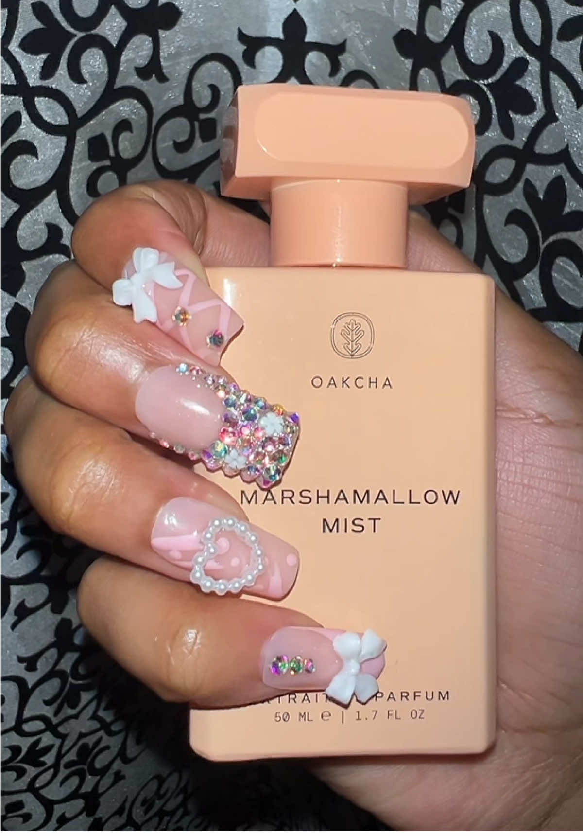 TikTok post by @itsaliciamillan for Oakcha. Caption reads: It’s just THAT GOOD! @Oakcha  #marshmallowmist....