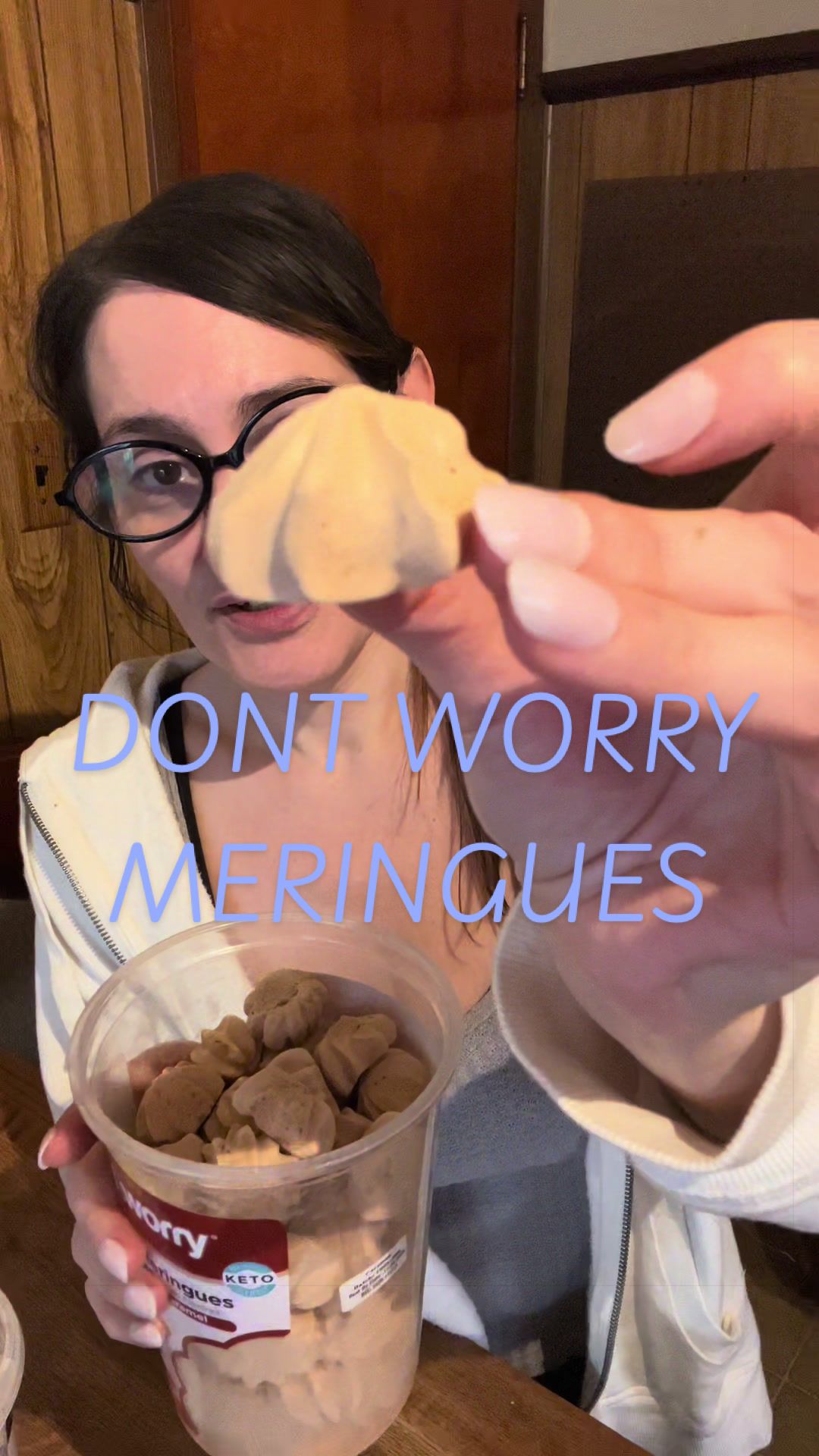 TikTok post by @gigid1231 for dontworry snacks. Caption reads: These @dontworry snacks are the perfect guilt free....
