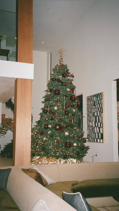 Instagram post by @taniasarin for AG Jeans. Caption reads: [...] ✨ and I’ll be cozy and festive in my....