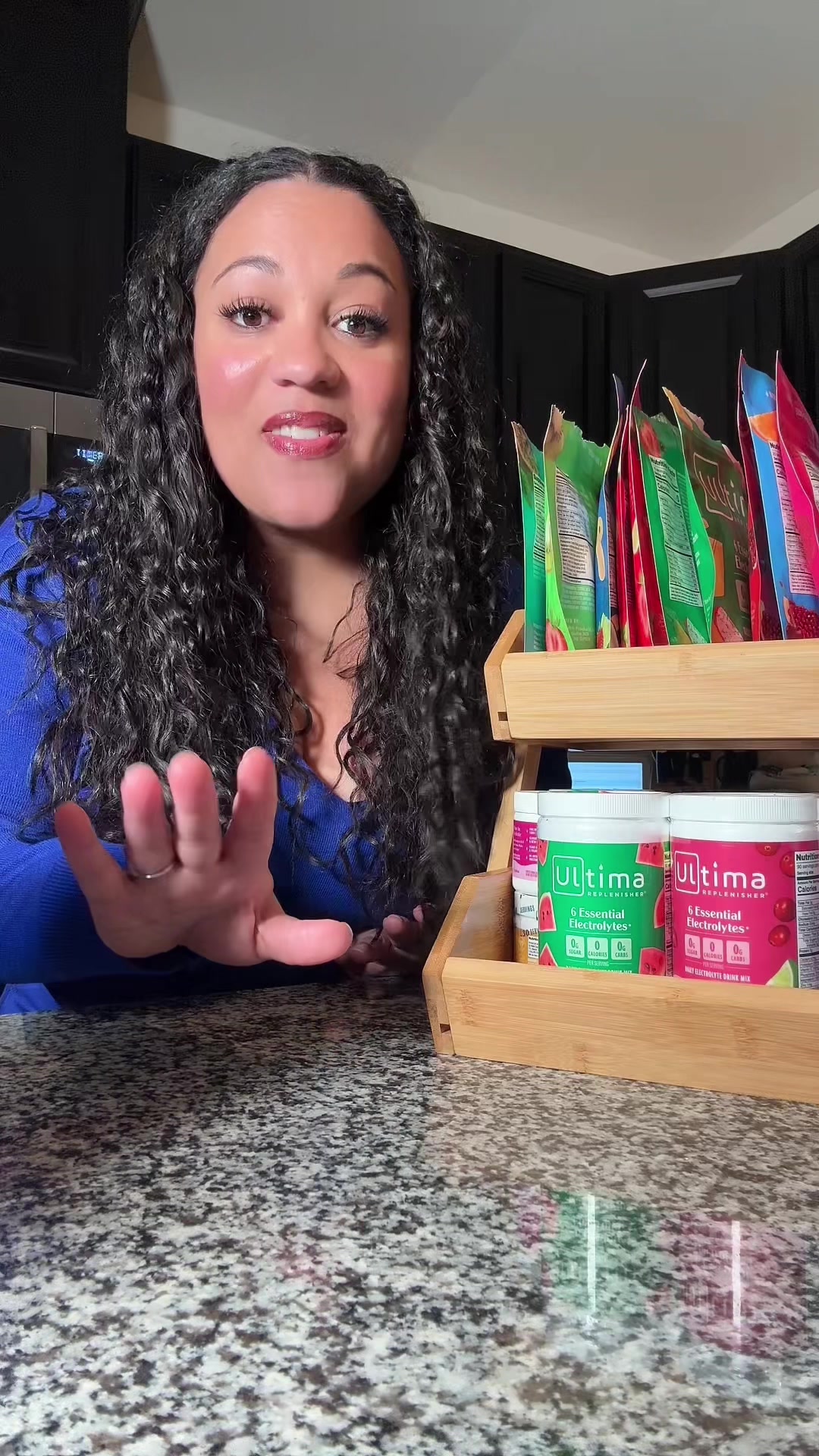 TikTok post by @abbyexplainsitall for Ultima Replenisher. Caption reads: [...] used = an Amazon order for more @Ultima....