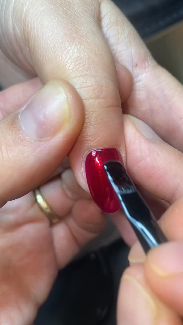 Instagram post by @alexdidyournails for ICEGEL. Caption reads: Candy wrapper / cellophane nails 🍬....