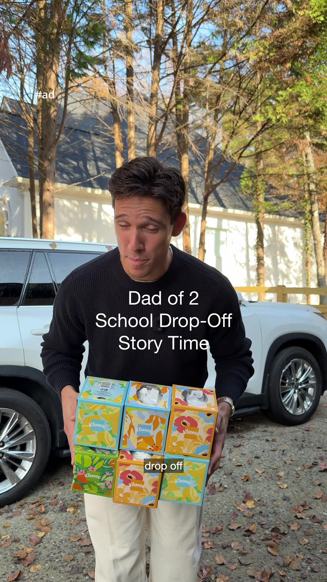 TikTok post by @zachwebber29 for Kleenex. Caption reads: #ad I will not forget the @Kleenex®️ Brand Lotion....