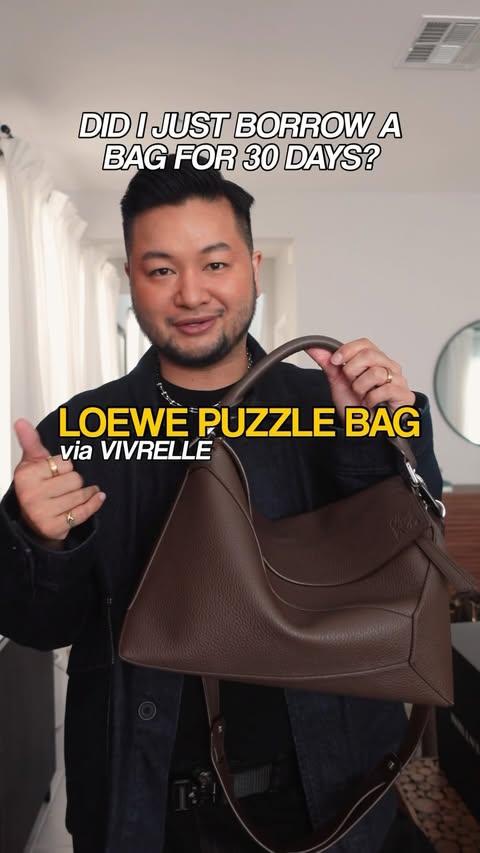 Instagram post by @shwncrz for Vivrelle. Caption reads: [...] Bag for a 30-day test drive thanks to....