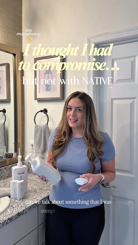 Instagram post by @melissathompsonhome for Native. Caption reads: #Ad #NativePartner I always thought I had to....