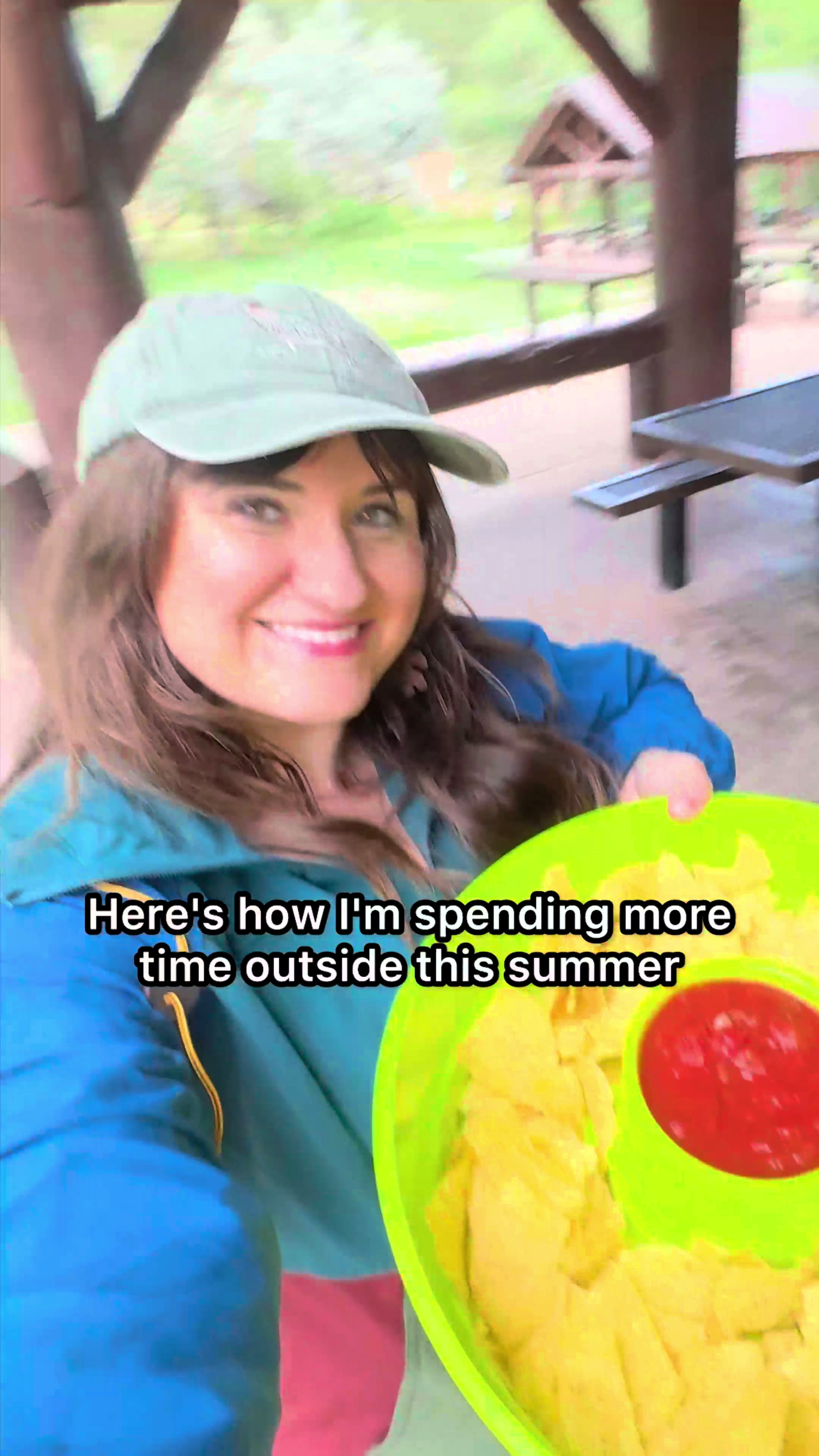 TikTok post by @bonjourbecky for Safeway. Caption reads: #SafewayPartner are you still shopping *inside*....