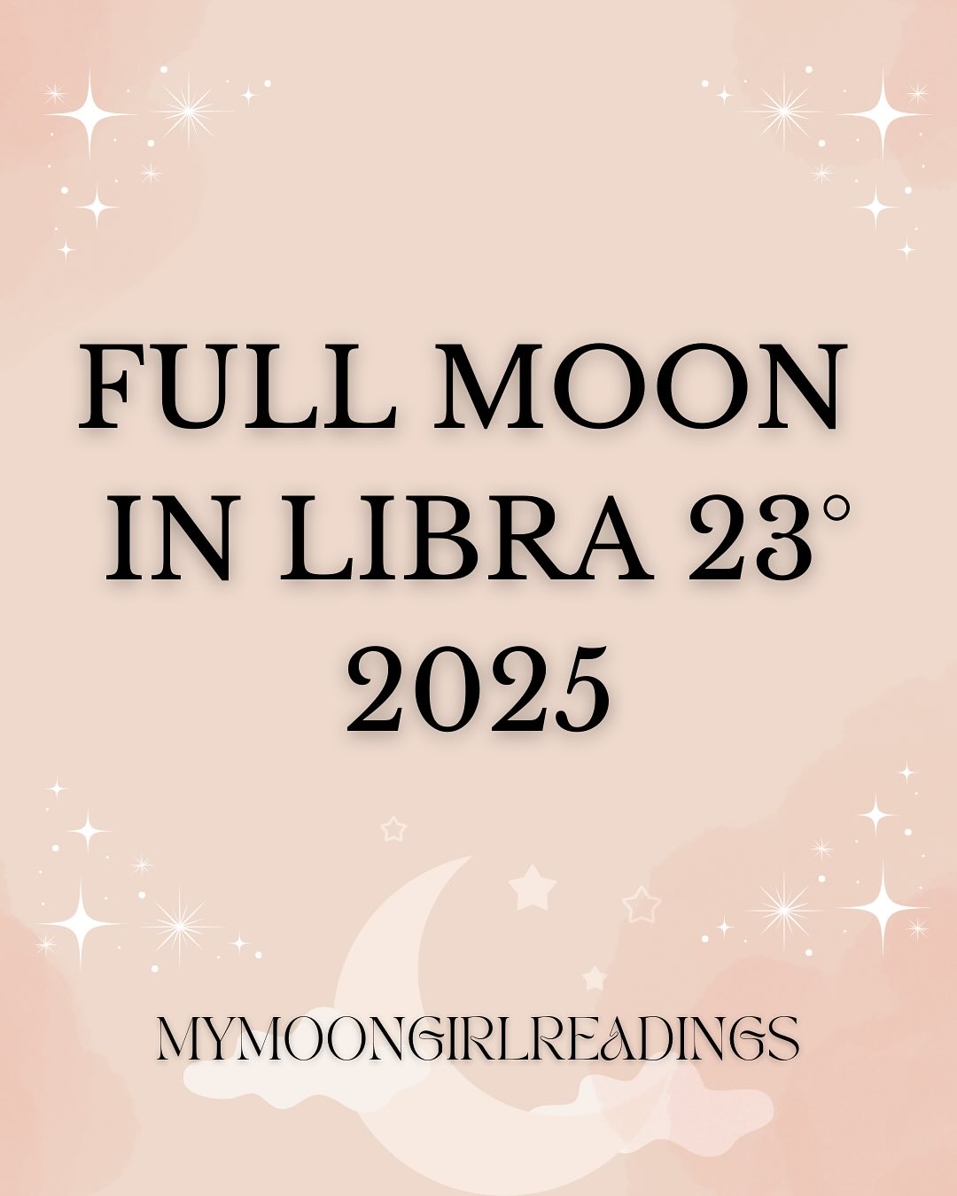 Instagram post by @mymoongirlreadings for Astrology.com. Caption reads: What are your themes for this Libra Full Moon?....