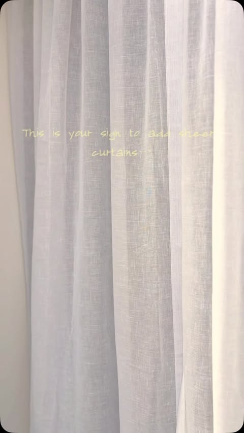 Instagram post by @homebykelsea for TheHues. Caption reads: [...] Linen Look Sheer Custom Curtains’ from....