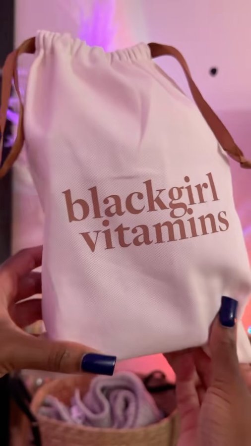 Instagram post by @jasminekico for Cake Beauty. Caption reads: [...] ✨🩷 @naturiumskin @blackgirlvitamins....