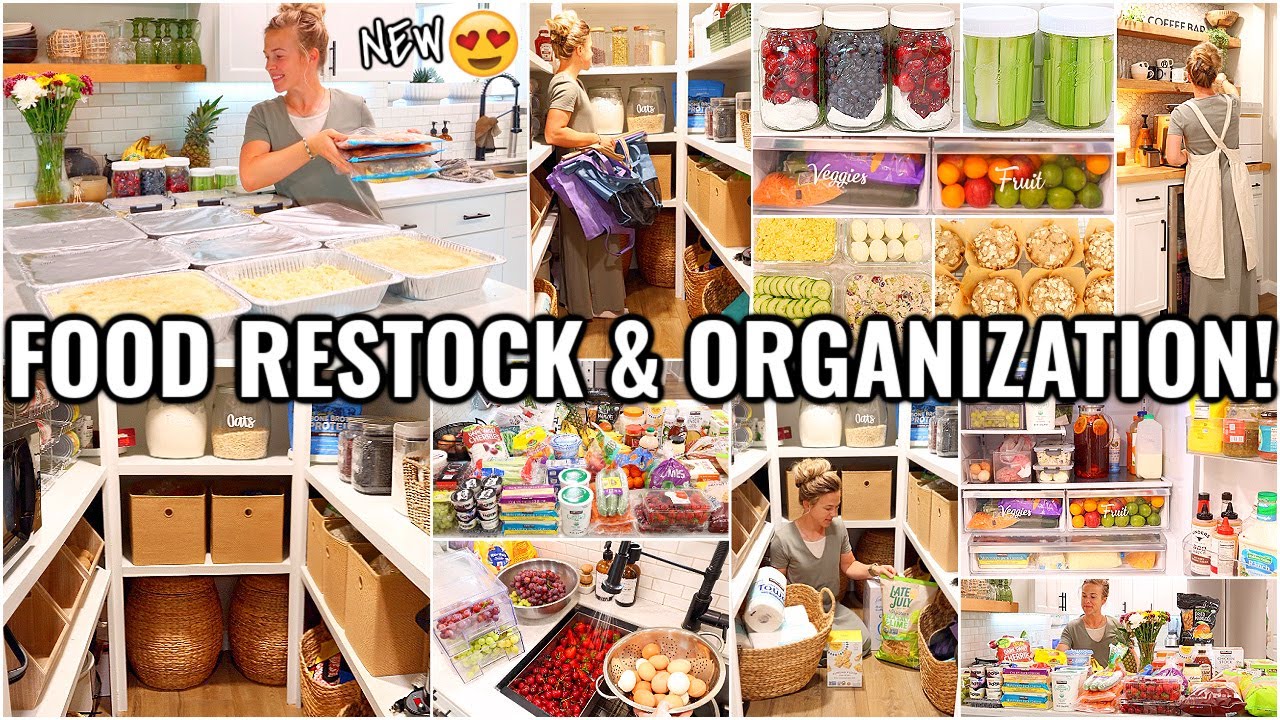 YouTube post by @hannahshappyhome for Taste of Home. Caption reads: FOOD RESTOCK & HOME ORGANIZATION IDEAS!!😍....
