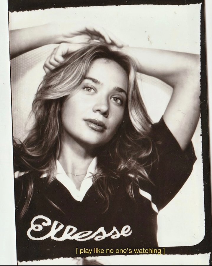Instagram post by @juliahlm for ellesse. Caption reads: [...] and playing like no one’s watching in....