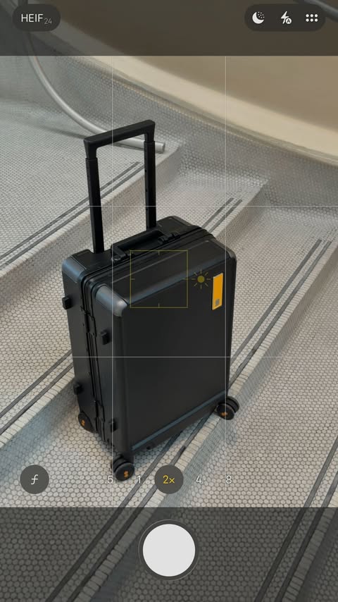 Instagram post by @anna_protsyk for LEVEL8. Caption reads: [...] holiday trip ✈️ my new luggage is from....