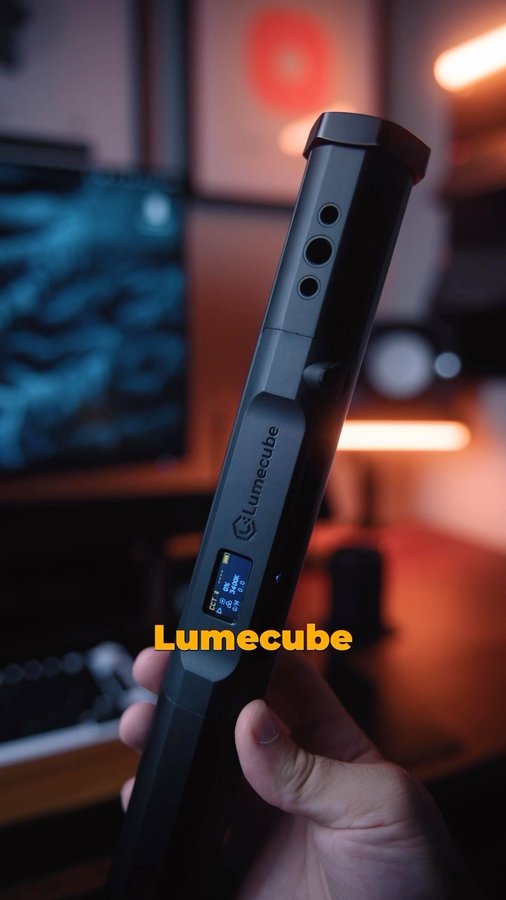 Instagram post by @drewcobert for Lume Cube. Caption reads: [...] a big thank you to the people over at....