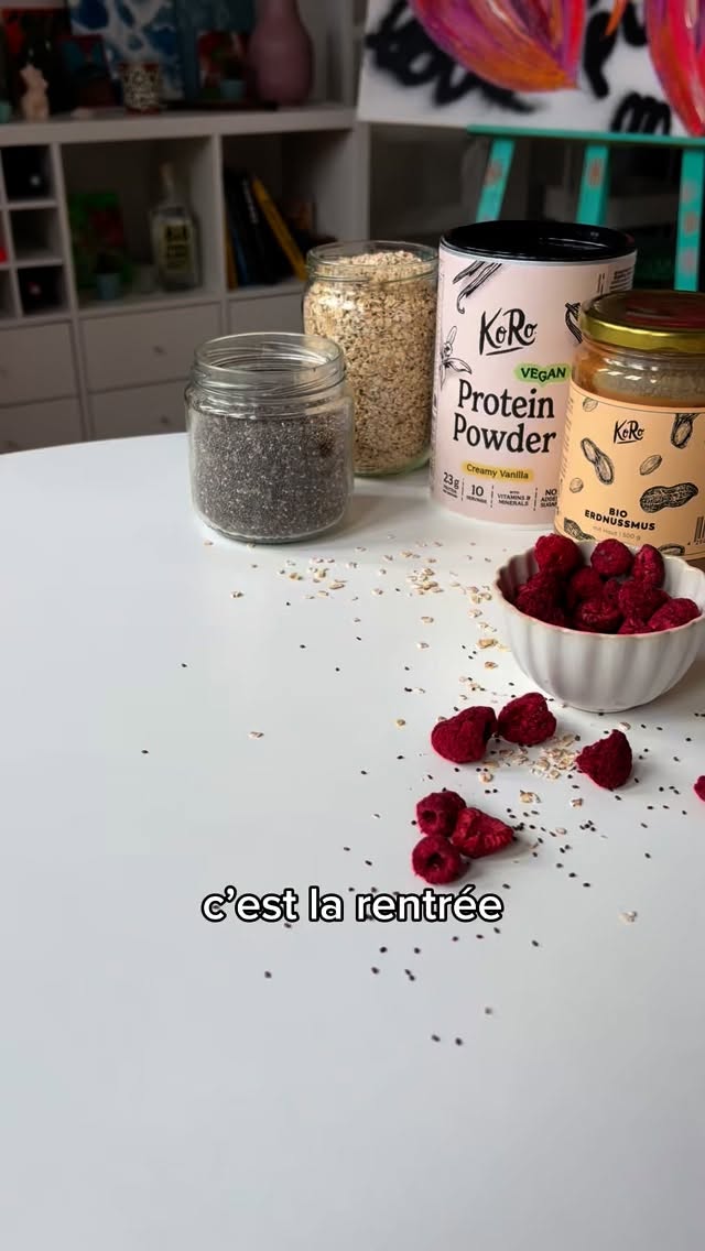 Instagram post by @healthychef16 for KoRo France. Caption reads: « J’ai pas le temps de manger le matin » ⏱️

Je....
