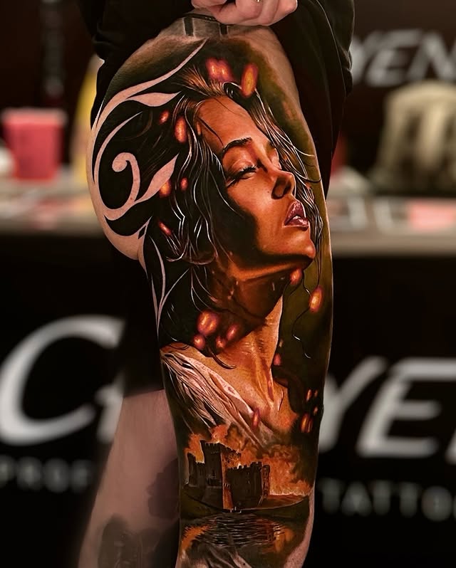 Instagram post by @tim_massin for Cheyenne - Professional Tattoo Equipment. Caption reads: One of my Favorites I did two years ago at the....