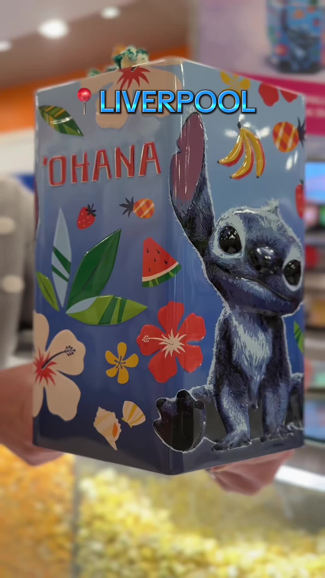 TikTok post by @altaciamx for Liverpool. Caption reads: 🛸Palomera de #stitch en @Liverpool México 🩵💙....