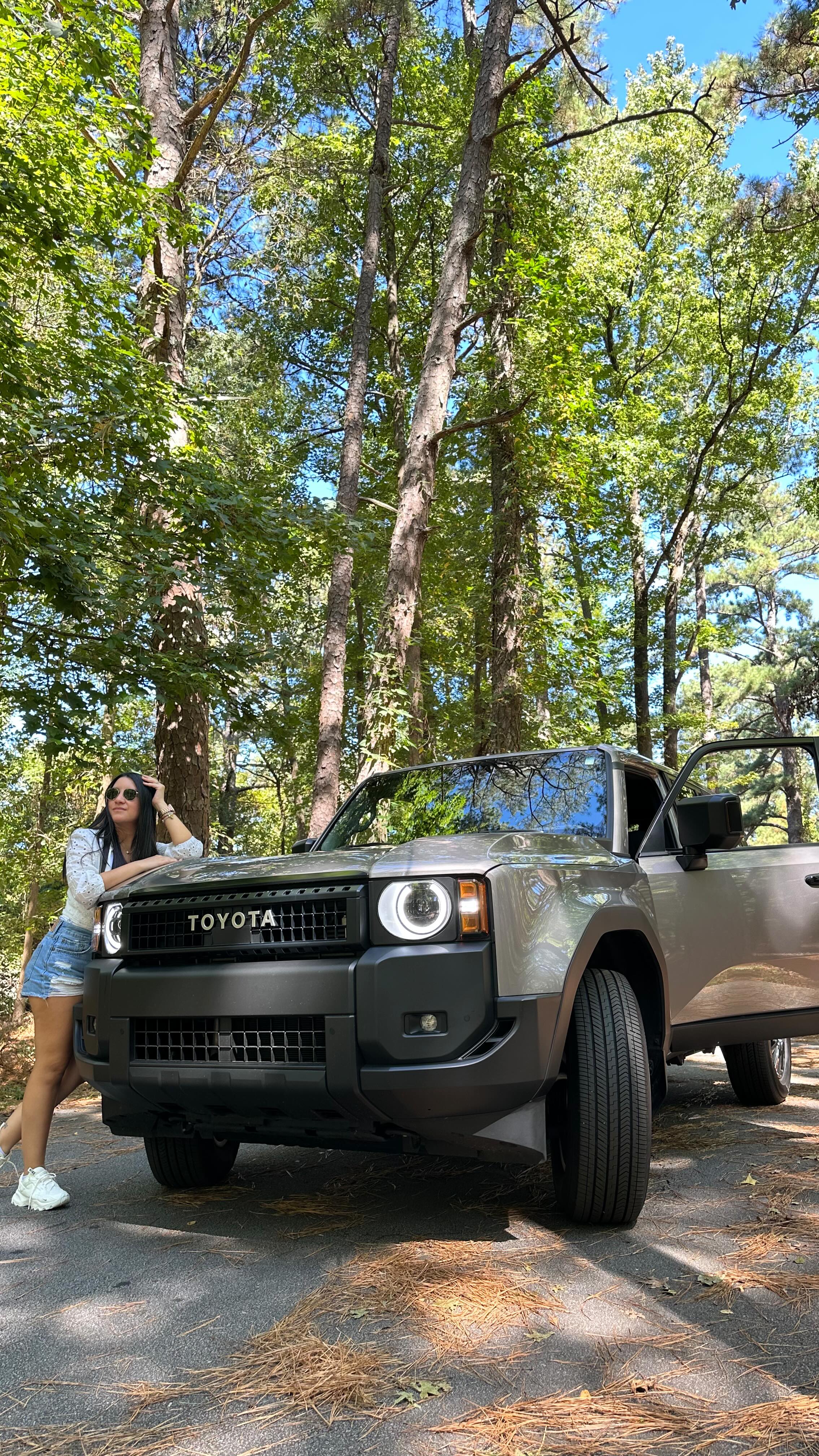 Instagram post by @marymatheustraveler for Toyota USA. Caption reads: Power, elegance, and adventure in every mile.....