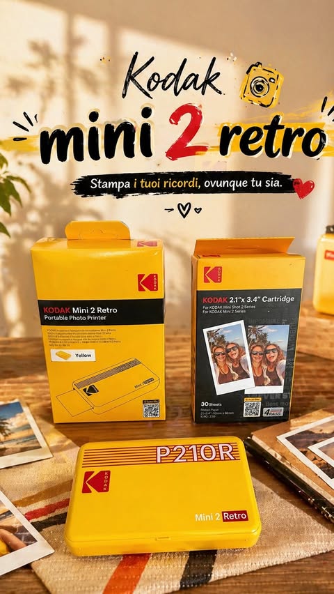 Instagram post by @silvy__83 for Kodak Photo Printer. Caption reads: #pubblicita @kodakphotoprinter_it #instantprint....