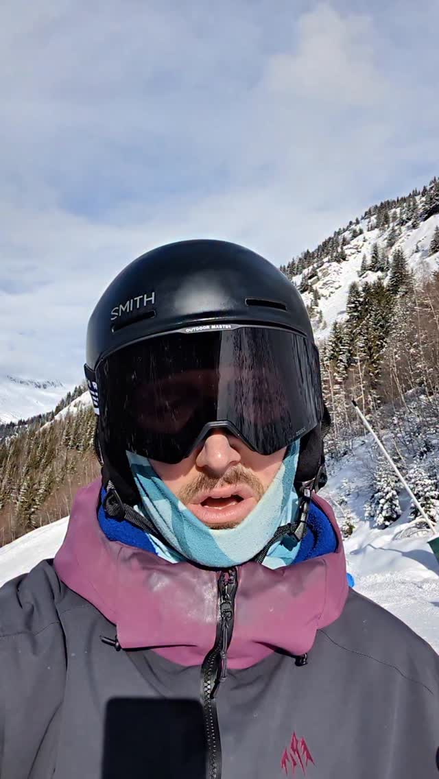 Instagram post by @malcolmmooresnowboarding for OutdoorMaster. Caption reads: These are the FALCON goggles from....