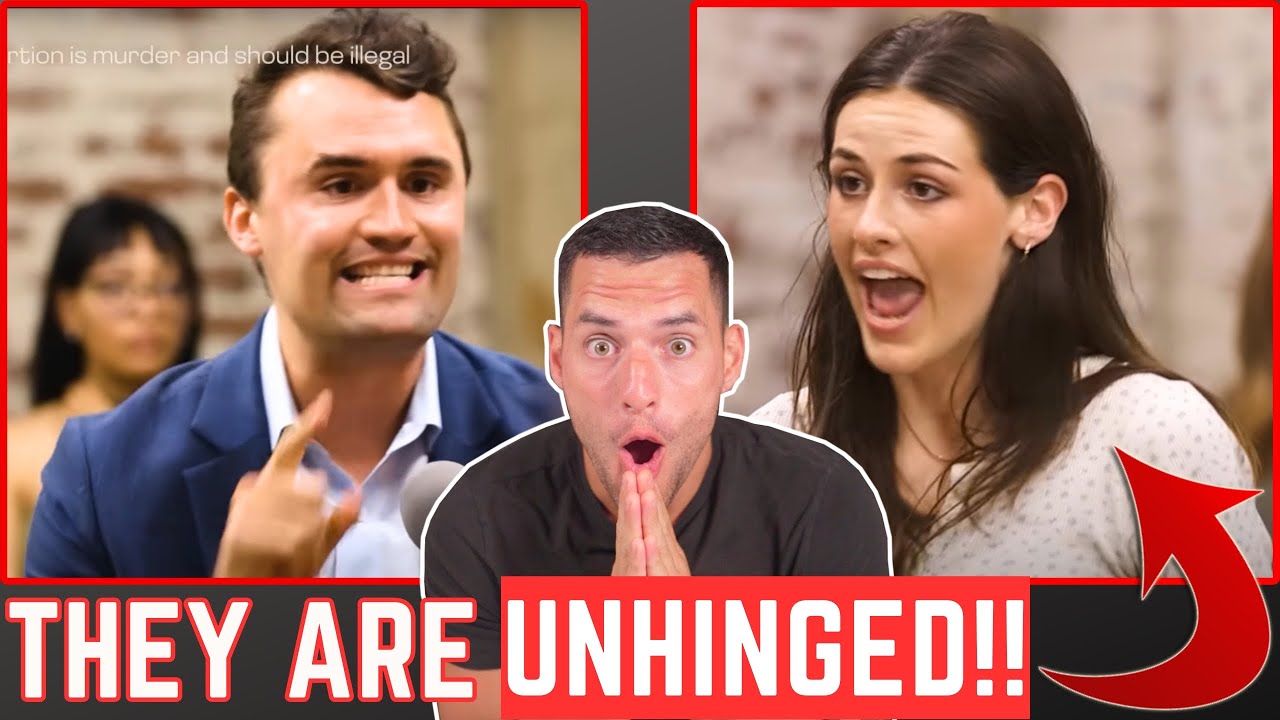 YouTube post by @rattlesnaketv for Tiege Hanley. Caption reads: Charlie Kirk Repeatedly DESTROYS Army Of RUDE....