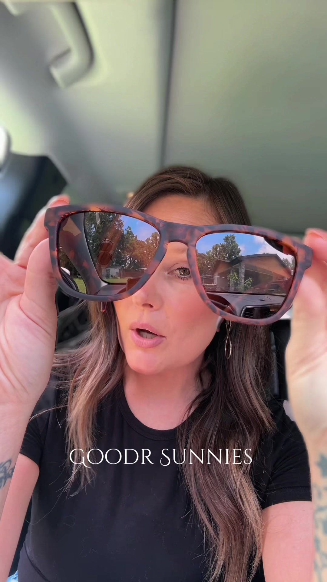 TikTok post by @mindentharp for Goodr. Caption reads: Goodr Sunglasses 🤎 #goodr [...].