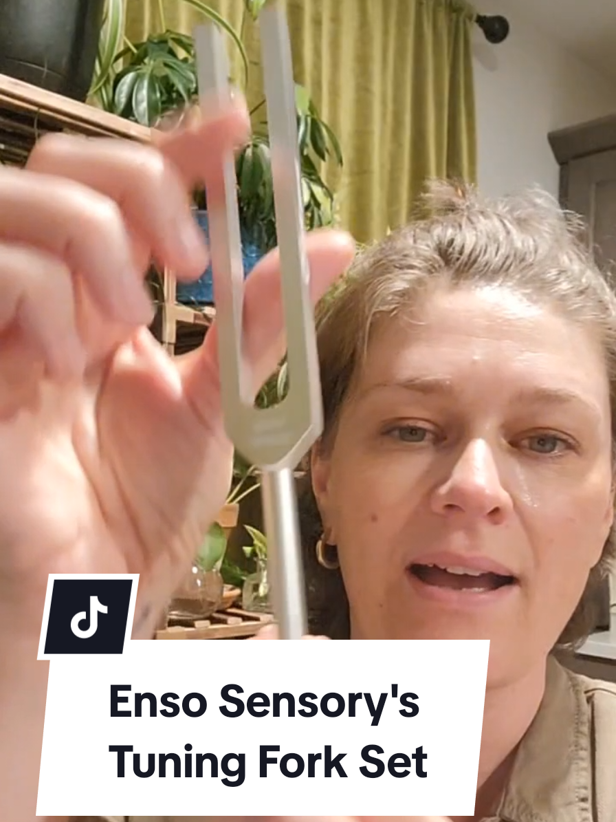 TikTok post by @highest.hopes for Enso Sensory. Caption reads: Tuning Fork Set @enso sensory #frequency....