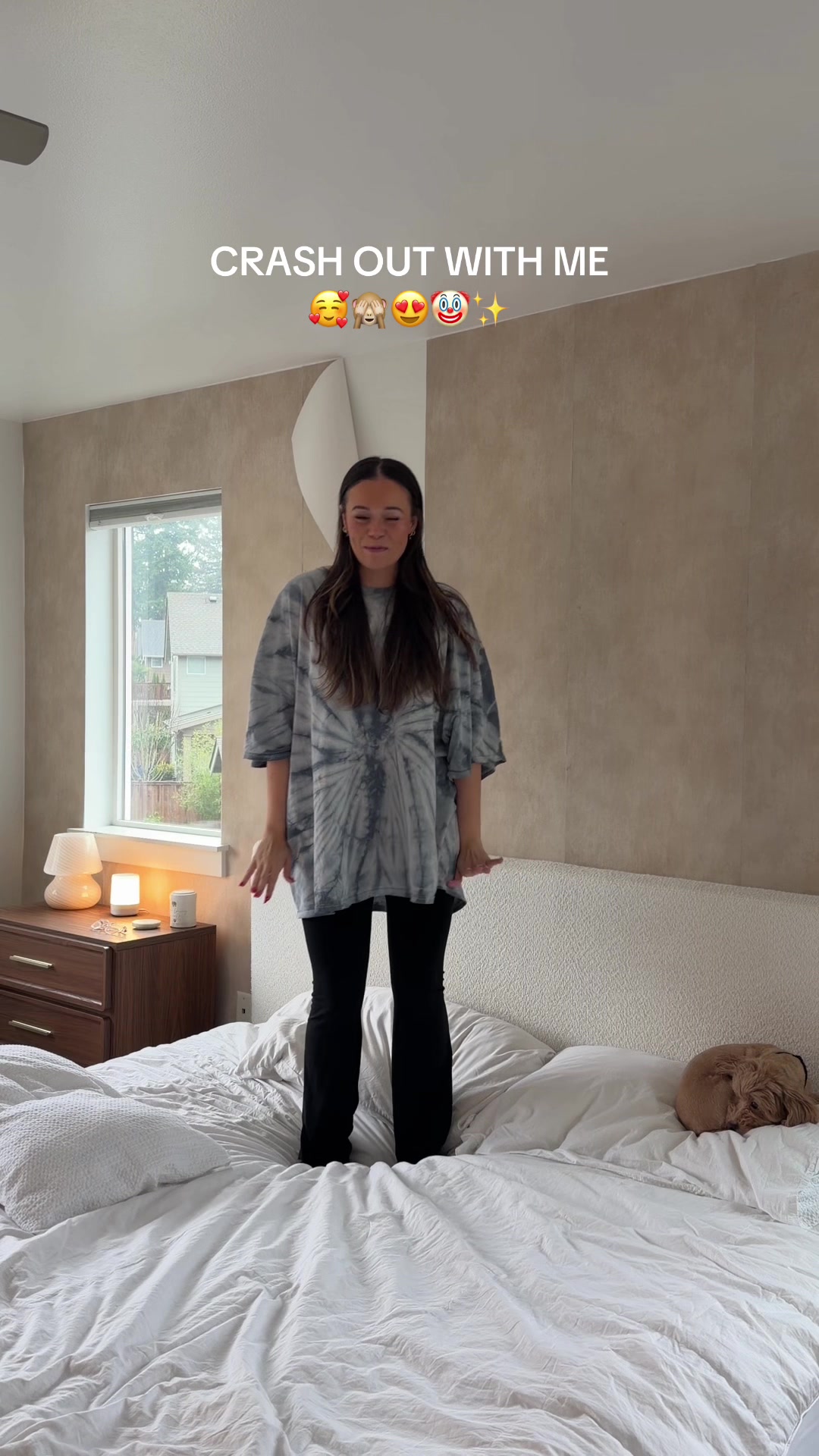 TikTok post by @krazysarai for downy. Caption reads: [...] of the year🕺🏽 #reset #cleantok #asmr #vlog....