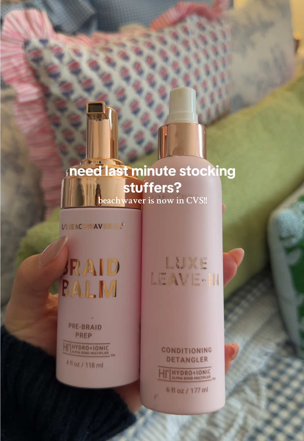 TikTok post by @reagan_musick for Beachwaver. Caption reads: [...] stuffers! every girl needs @TheBeachwaver....