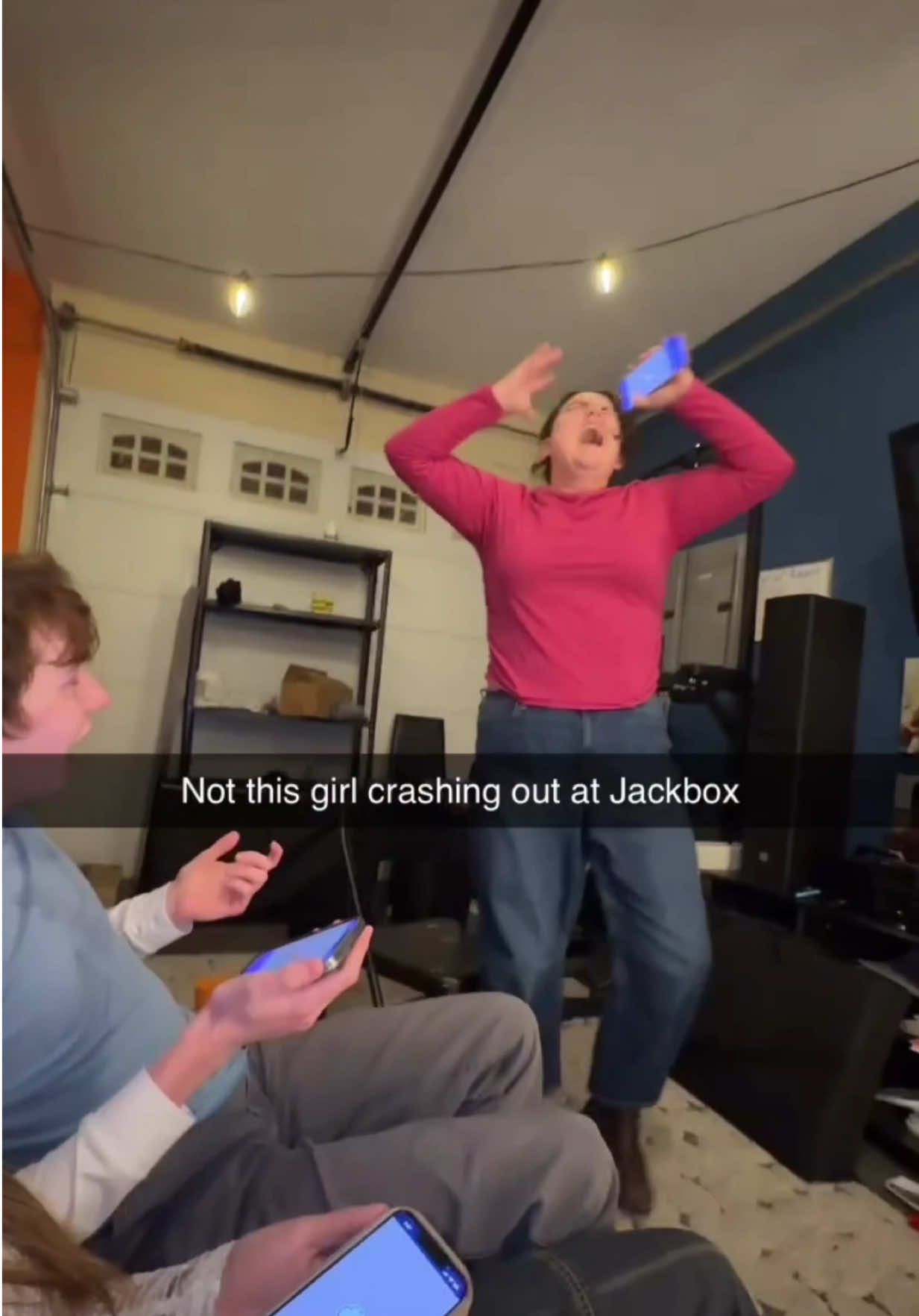 TikTok post by @reitergrace for Jackbox Games. Caption reads: [...] now just in time for the holidays! @Jackbox....